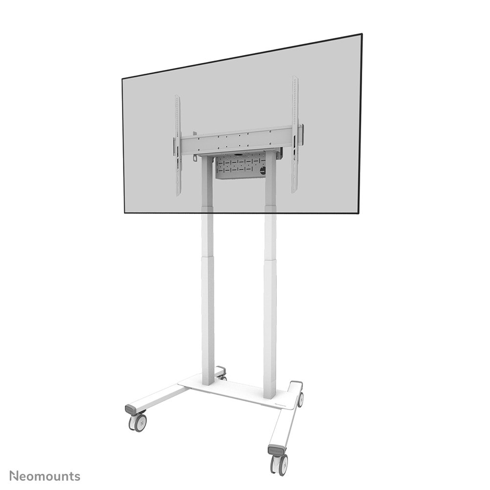 Neomounts FL55-875WH1 Display-Rollwagen, 55 bis 100 Zoll, bis 110 kg, VESA 100x100 bis 800x600, Fixiert