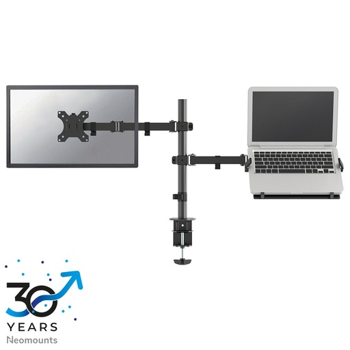 Bras support d'écran Neomounts FPMA-D550NOTEBOOK, 10 à 32 pouces, jusqu'à 8 kg, VESA 75x75 à 100x100, inclinaison