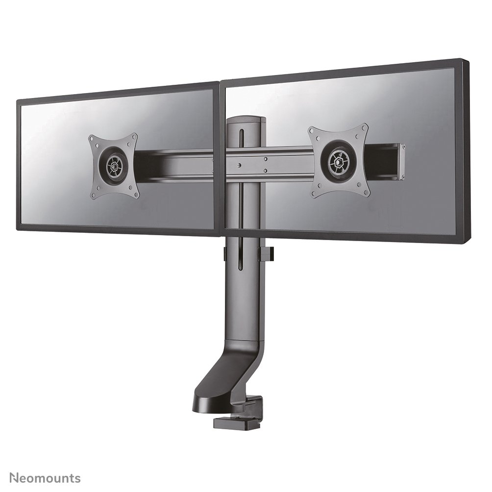 Neomounts FPMA-D860DBLACK Monitorarm, 10 bis 27 Zoll, bis 7 kg, 2 Bildschirme, VESA 75x75 bis 100x100