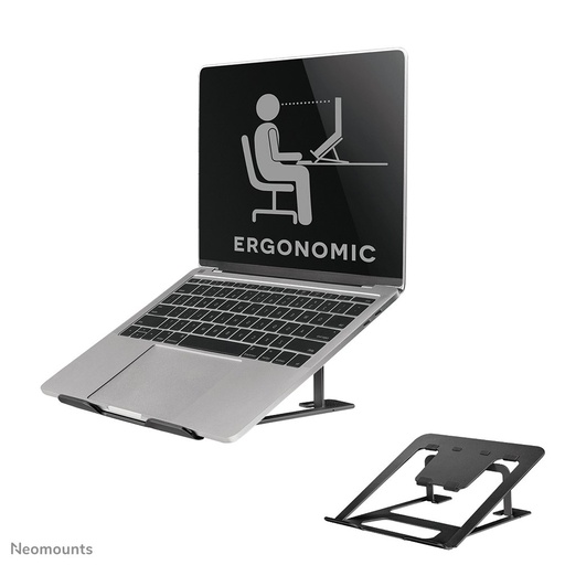 Neomounts NSLS085BLACK Laptopständer, 10 bis 17 Zoll, bis 5 kg, Neigen