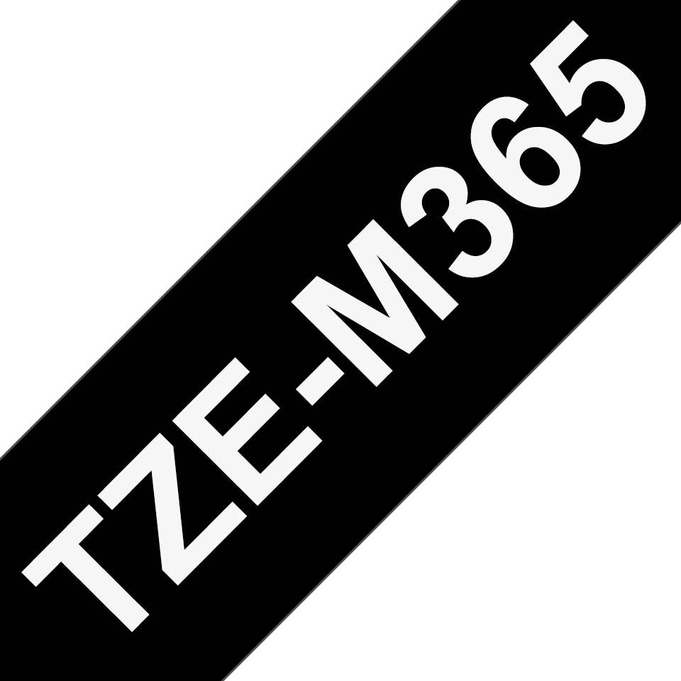 Brother Schriftband laminiert matt TZe-M365 / TZEM365, weiß auf schwarz matt, 36 mm x 8 m