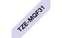 Brother TZe-MQF31 / TZEMQF31 pastel tape, black on pastel purple, 12 mm x 4 m