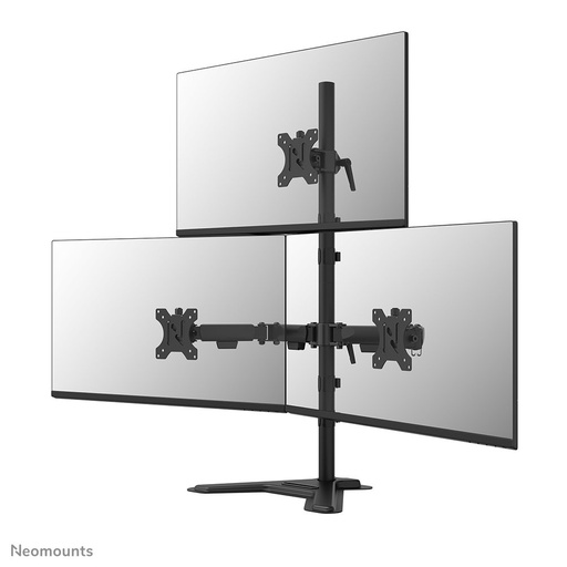 Neomounts DS45-600BL2-1 Monitorständer, 10 bis 32 Zoll, bis 5 kg, 3 Bildschirme, VESA 75x75 bis 100x100