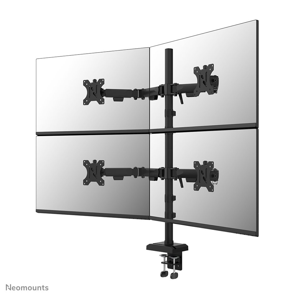 Neomounts DS60-600BL2-2 monitor arm, 10 to 32 inch, up to 8 kg, 4 screens, VESA 75x75 to 100x100