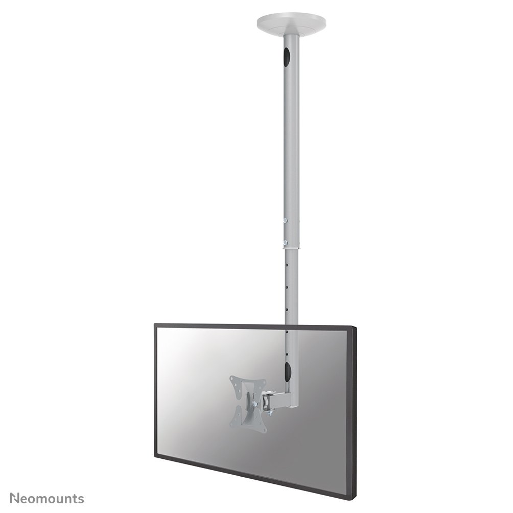 Neomounts FPMA-C050SILVER ceiling mount, 10 to 30 inch, up to 20 kg, VESA 50x50 to 100x100, Tilt, Swivel, Full motion