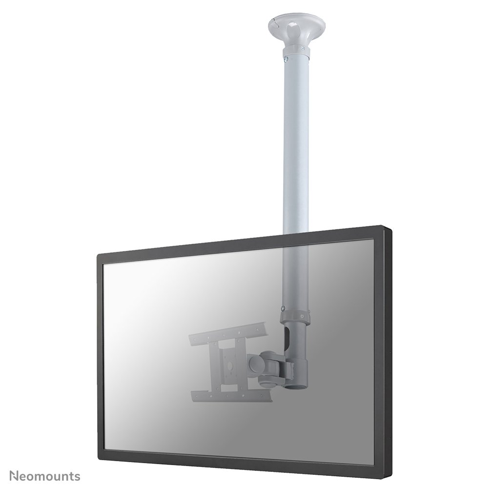 Neomounts FPMA-C100SILVER Deckenhalterung, 10 bis 30 Zoll, bis 12 kg, VESA 75x75 bis 200x100, Neigen, Rotieren