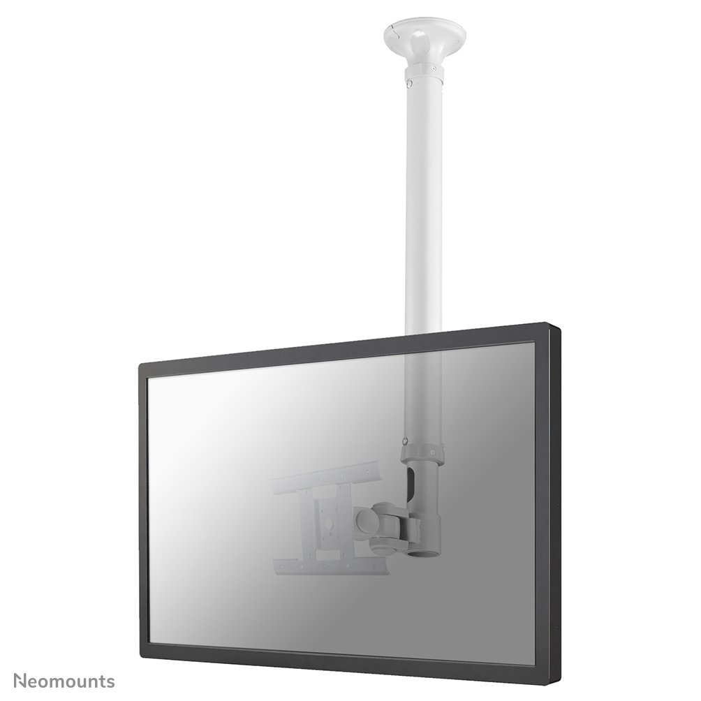 Neomounts FPMA-C100WHITE ceiling mount, 10 to 30 inch, up to 12 kg, VESA 75x75 to 200x100, Tilt, Rotate, Swivel