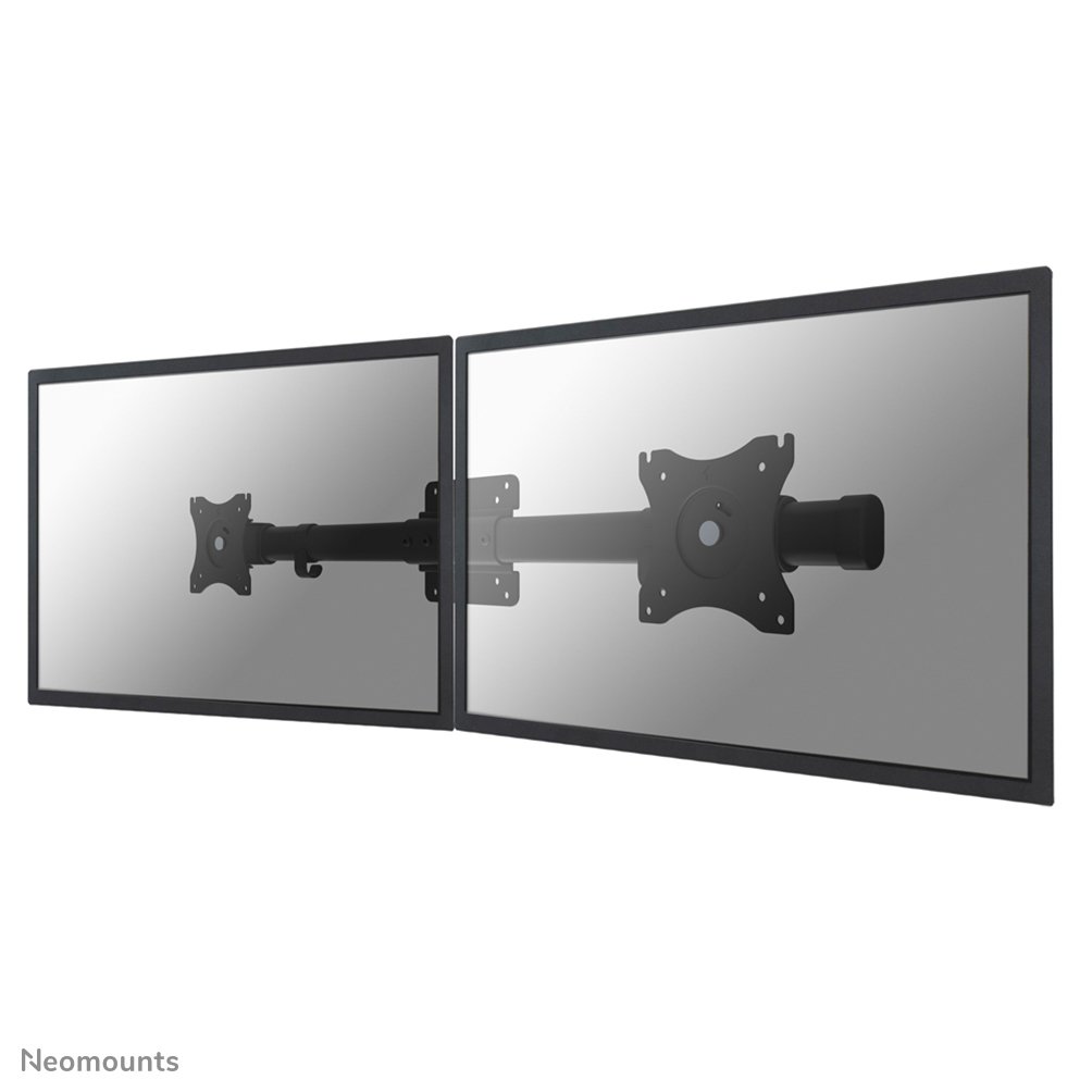 Accessoire de bureau Neomounts FPMA-CB100BLACK, 10 à 27 pouces, jusqu'à 10 kg, 2 écrans, VESA 75x75 à 100x100