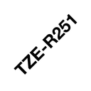 Ruban satin Brother TZe-R251 / TZER251, noir sur blanc, 24 mm x 4 m