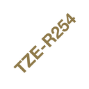 Ruban satin Brother TZe-R254 / TZER254, doré sur blanc, 24 mm x 4 m