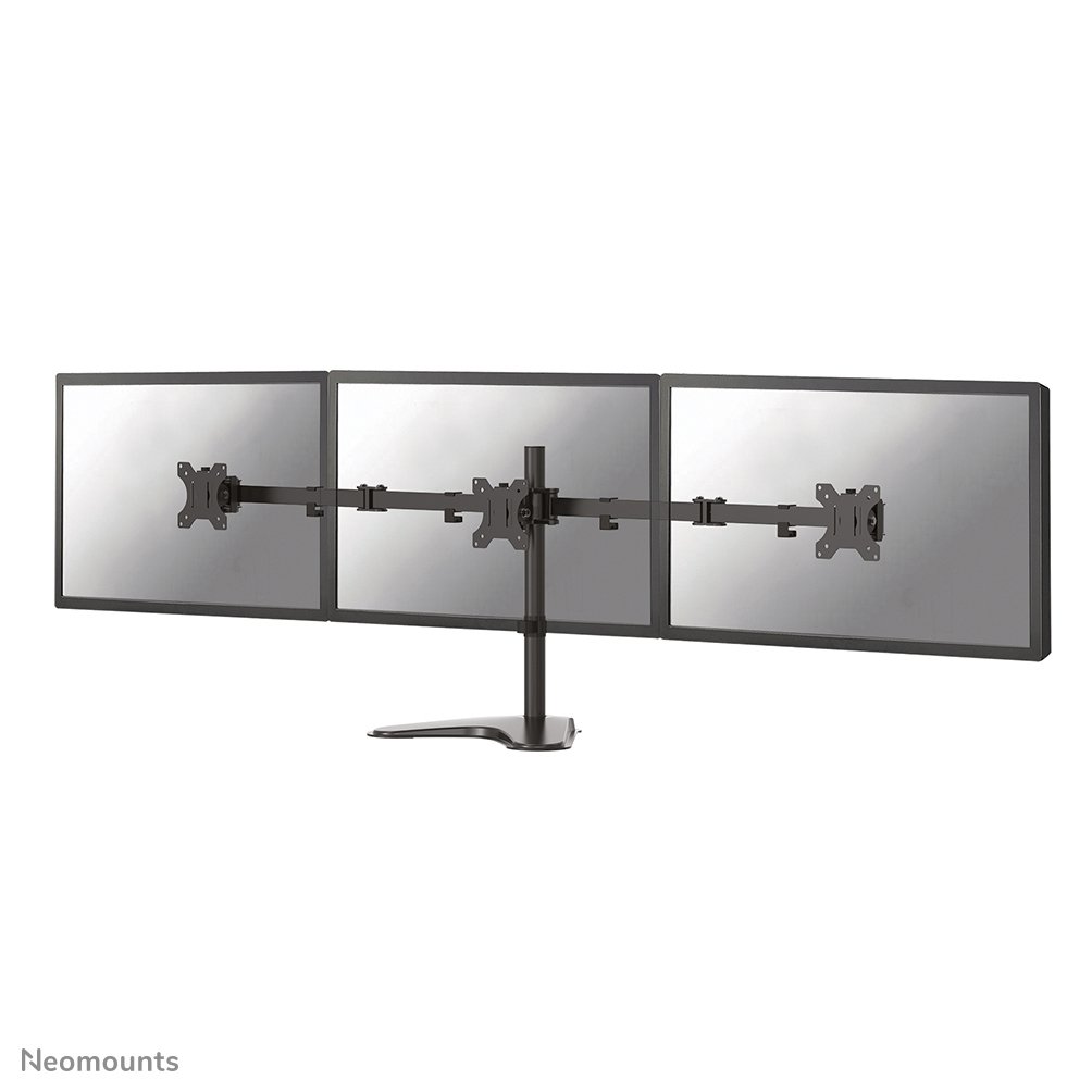 Pied support d'écran Neomounts FPMA-D550DD3BLACK, 13 à 27 pouces, jusqu'à 6 kg, 3 écrans, VESA 75x75 à 100x100