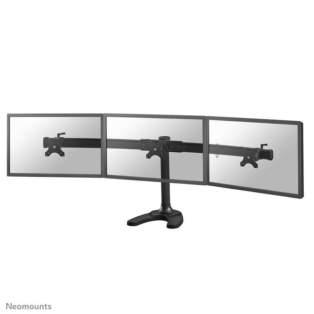 Neomounts FPMA-D700DD3 monitor stand, 10 to 27 inch, up to 8 kg, 3 screens, VESA 75x75 to 100x100