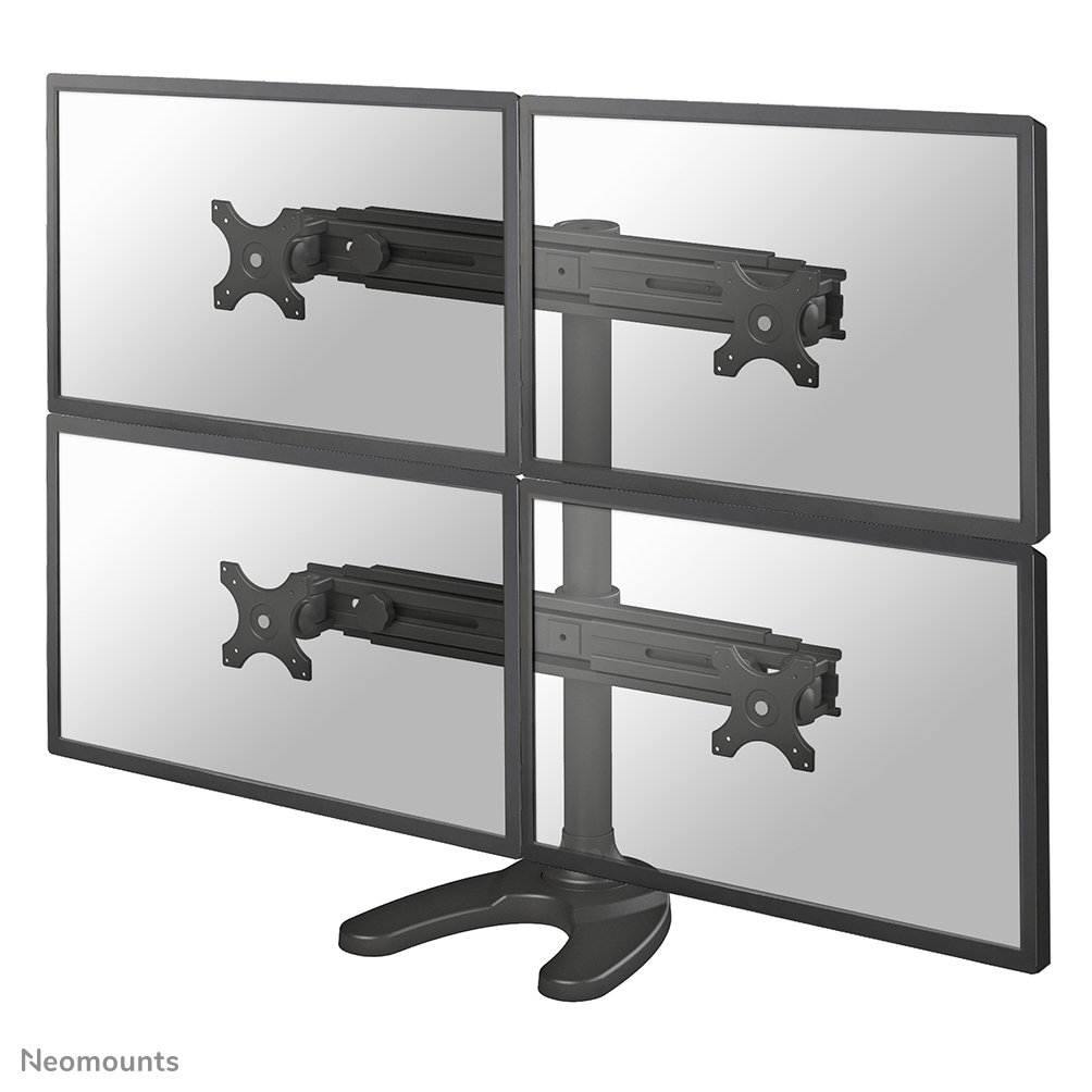 Neomounts FPMA-D700DD4 monitor stand, 19 to 30 inch, up to 8 kg, 4 screens, VESA 75x75 to 100x100