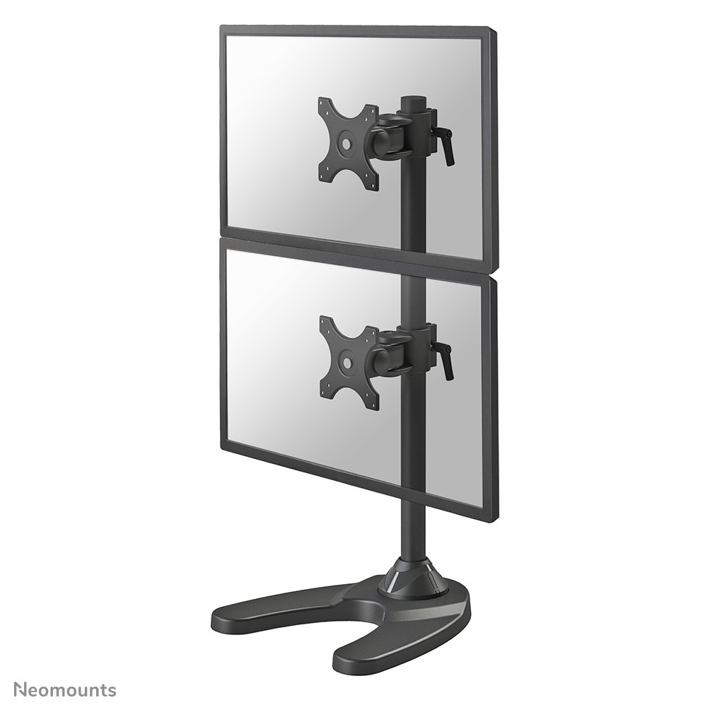 Neomounts FPMA-D700DDV monitor stand, 10 to 27 inch, up to 6 kg, 2 screens, VESA 75x75 to 100x100