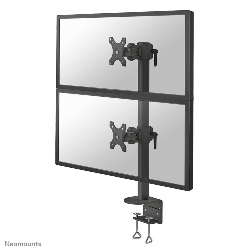 Neomounts FPMA-D960DVBLACKPLUS monitor arm, 17 to 49 inch, up to 15 kg, 2 screens, VESA 75x75 to 100x100