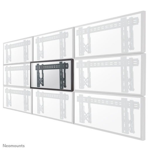 Support mural pour videowall Neomounts LED-VW1000BLACK, 40 à 75 pouces, jusqu'à 50 kg, VESA 200x200 à 600x400, fixé