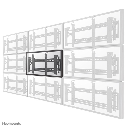 Support mural pour videowall Neomounts LED-VW2000BLACK, 32 à 75 pouces, jusqu'à 70 kg, VESA 200x200 à 600x400, fixé