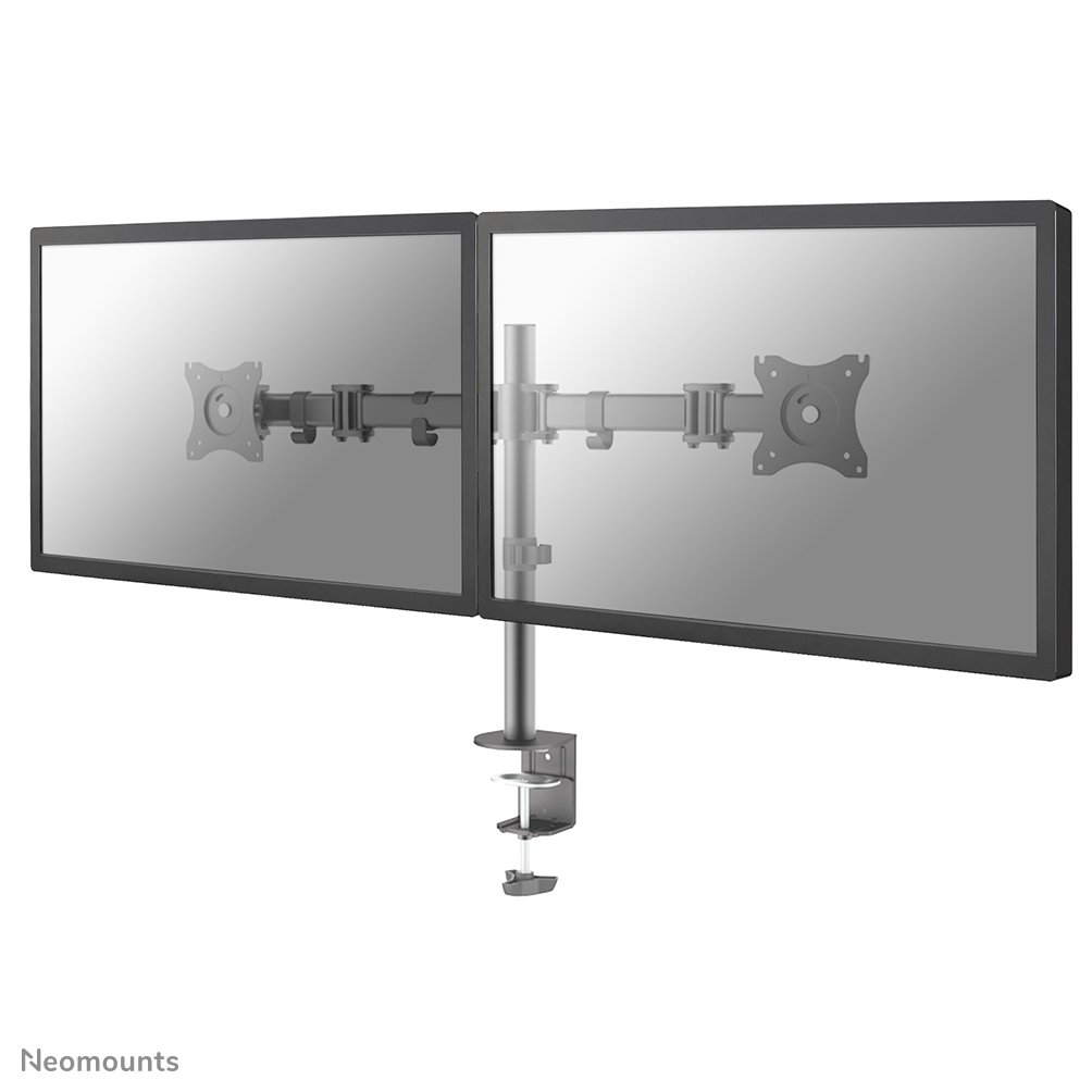 Neomounts NM-D135DSILVER monitor arm, 10 to 27 inch, up to 8 kg, 2 screens, VESA 75x75 to 100x100