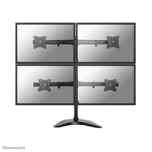 Neomounts NM-D335D4BLACK Monitorarm, 10 bis 27 Zoll, bis 8 kg, 4 Bildschirme, VESA 75x75 bis 100x100