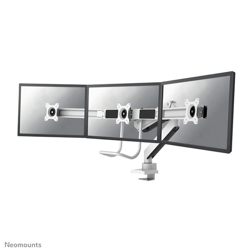 Neomounts NM-D775DX3WHITE monitor arm, 17 to 27 inch, up to 6 kg, 3 screens, VESA 75x75 to 100x100