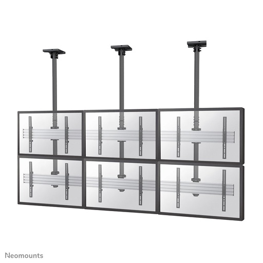 Support Pro AV Neomounts NMPRO-C32, 32 à 55 pouces, jusqu'à 30 kg, 6 écrans, VESA 100x100 à 600x400
