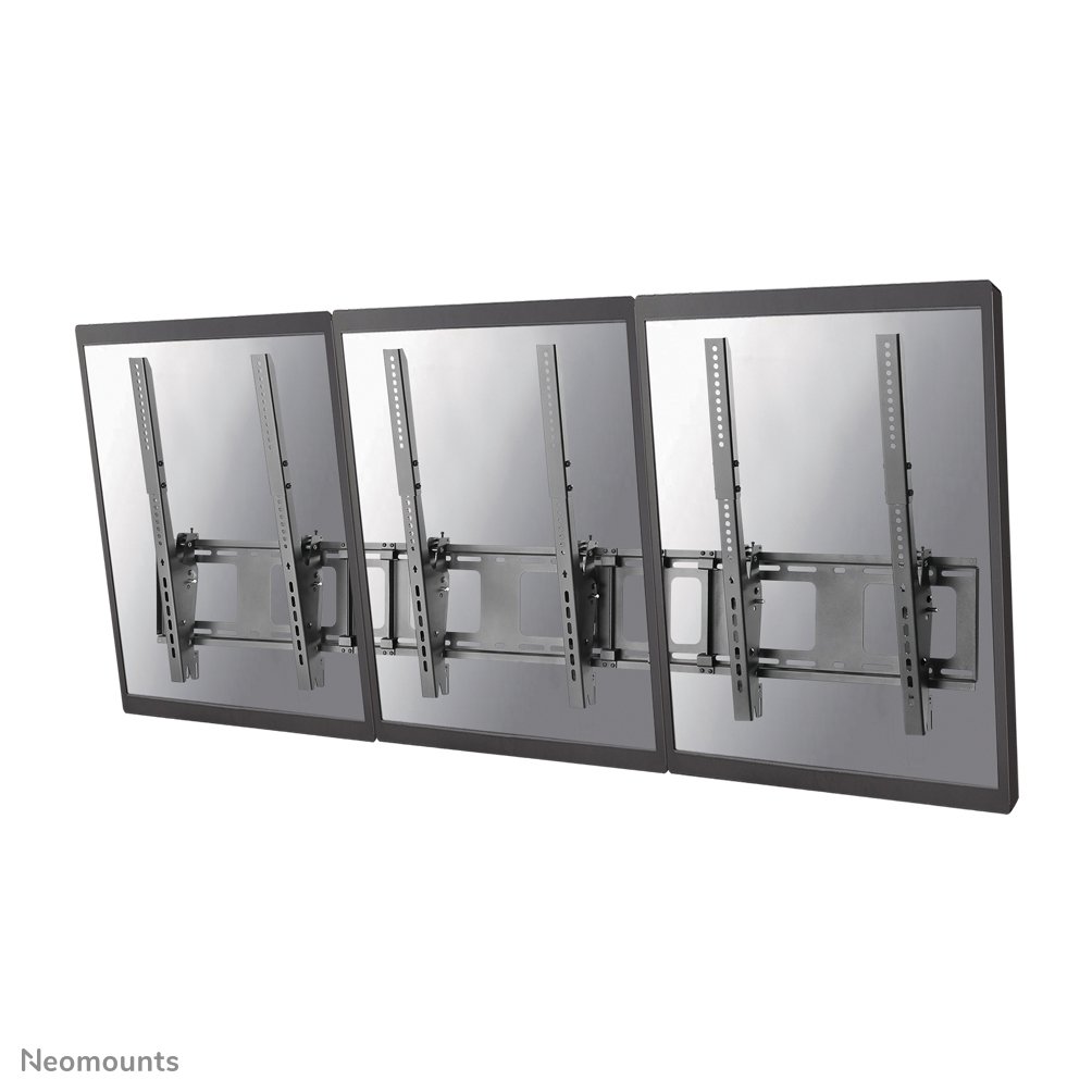 Support mural pour panneau de menu Neomounts NS-WMB300PBLACK, 40 à 52 pouces, jusqu'à 50 kg, 3 écrans