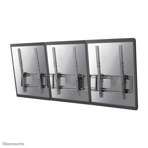 Support mural pour panneau de menu Neomounts NS-WMB300PBLACK, 40 à 52 pouces, jusqu'à 50 kg, 3 écrans