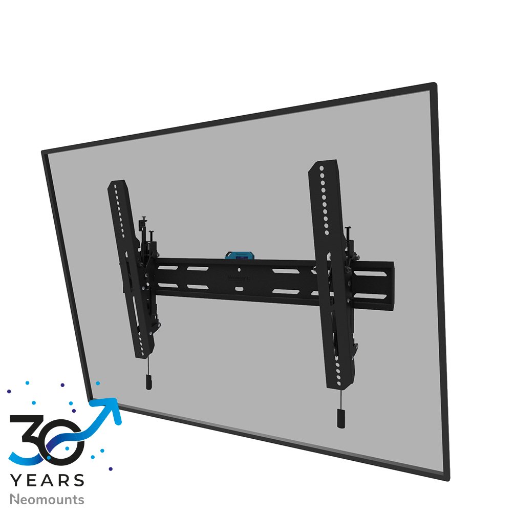 Support mural pour écran Neomounts WL35S-850BL16, 42 à 86 pouces, jusqu'à 60 kg, VESA 100x100 à 600x400, inclinaison