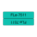 Brother Fähnchenetiketten vorgestanzt FLe-7511 / FLE7511, schwarz auf grün, 21 x 45 mm, 72 Etiketten