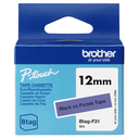 Ruban non laminé Brother BTAG-F31 / BTAGF31, noir sur violet, 12 mm