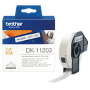 Étiquettes prédécoupées Brother DK-11203 / DK11203, noir sur blanc, 17 x 87 mm, 300 étiquettes