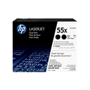 Pack de 2 toners HP 55X / CE255XD noir XL, 2 x 12 500 pages