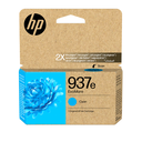 Cartouche d'encre HP 937E / 4S6W6NE cyan XL, 1 650 pages