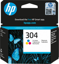 Cartouche d'encre HP 304 / N9K05AE 3 couleurs, 100 pages