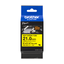 Gaine thermorétractable Brother HSe-251E / HSE251E, noir sur blanc, 21,0 mm x 1,5 m
