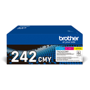 Pack toners Brother TN-242CMY / TN242CMY, 3 couleurs, 3 x 1 400 pages