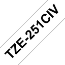 Ruban laminé Brother TZe-251CIV / TZE251CIV, noir sur blanc, 24 mm x 8 m