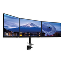 Iiyama DS1003C-B1 triple monitor desk mount, 10 to 27 inch, black