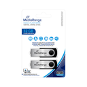 MediaRange Flexi Flash Drive USB 2.0 flash drives, 32 GB, pack of 2