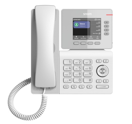 Snom D810W SIP-Tischtelefon, WLAN, 3,4" Farbdisplay, Gigabit PoE, weiß