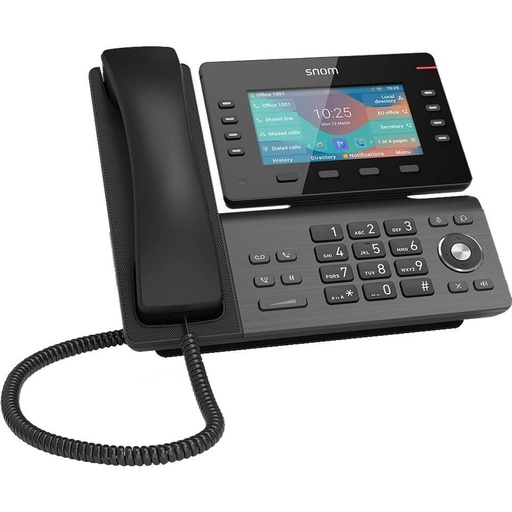 Snom D862 SIP-Tischtelefon, 8 SIP-Konten, 5" Farbdisplay 1280 x 720, Gigabit PoE, USB