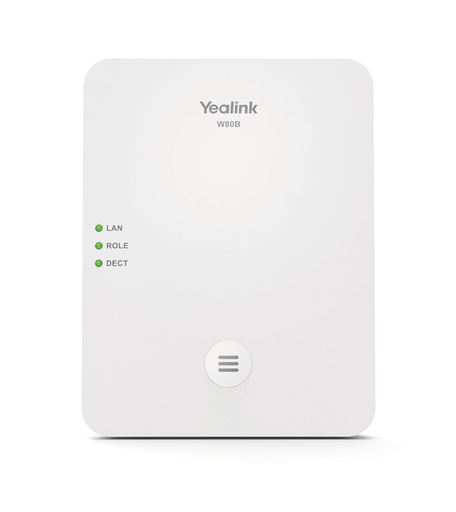 Borne DECT IP multicellule Yealink W80B, borne esclave pour W80DM, 8 appels simultanés, PoE