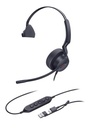 Casque filaire USB Yealink UH44 Mono Teams, monaural, 2 micros antibruit, busylight 360°, USB-C et USB-A
