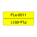 Étiquettes drapeaux prédécoupées Brother FLe-6511 / FLE6511, noir sur jaune, 21 x 45 mm, 72 étiquettes
